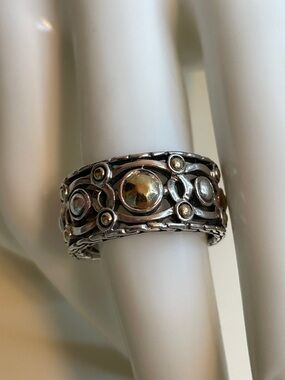 Authentic John Hardy 22K Gold & Sterling Silver Palu Ring